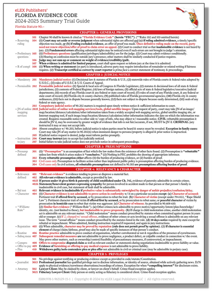 Rules of Evidence Summary Trial Guides